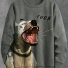 Men's Dog Barking Graphic Print Casual Sweatshirt