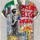 Men's Dream Big Dreams Street Graffiti Art Print Casual Shirt