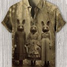 Men's Forest Rabbit Dark Aesthetics Art Print Casual Shirt