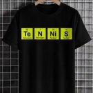 Men's Fun Chemistry And Tennis Graphic Print Cotton Casual T-Shirt