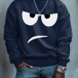 Men's Funny Cartoon Emoticons Print Cotton Casual Sweatshirt