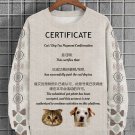 Men's Funny Web Pet Tax Certificate Print Casual Sweatshirt