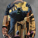 Men's Future Sci-Fi Robots Destroying Cities Art Print Knit Sweatshirt