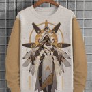 Men's Future Technology Art Illustration Print Long Sleeve Casual Sweatshirt