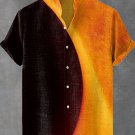Men's Futuristic Science Fiction Desert Aerial View Art Printed Shirt