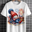 Men's Gnomos American Flag Art Print Casual T-Shirt