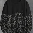 Men's Great Wave Japanese Art Print Casual Sweatshirt