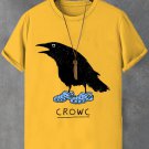 Men's Halloween Crow Wearing Hole Shoes Print Cotton Casual T-Shirt