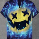 Men's Halloween Evil Smiling Face Art Print Shirt
