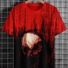 Men's Halloween Horror Skull Print Casual T-Shirt