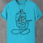 Men's Hand Drawing Music Entertainment Graphic Print Cotton Casual T-Shirt