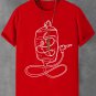 Men's Hand Drawing Music Entertainment Graphic Print Cotton Casual T-Shirt