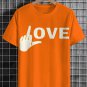 Men's Hand Sign Fuck Love Art Print Cotton Casual T-Shirt