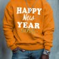 Men's Happy New Year 2025 Print Cotton Casual Sweatshirt