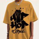 Men's Hip Hop Black Power Fist Print Cotton Casual T-Shirt