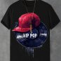 Men's Hip Pop Record Hat Print Cotton Casual T-Shirt