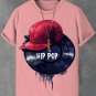 Men's Hip Pop Record Hat Print Cotton Casual T-Shirt