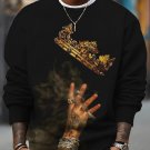 Men's Hiphop King Print Casual Sweatshirt