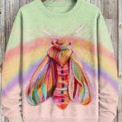 Men's Hippie Art Cicada Graphic Print Casual Sweatshirt