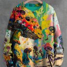 Men's Hippie Mushroom Psychedelic Art Print Knit Sweatshirt