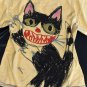 Men's Horror Cat Crayon Art Print Casual T-Shirt