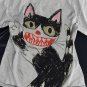 Men's Horror Cat Crayon Art Print Casual T-Shirt