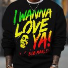 Men's I Wanna Love Ya Reggae Music Art Print Casual Sweatshirt