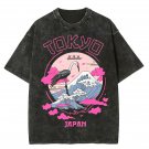 Men's Japan Tokyo Crane Art Print Casual T-Shirt