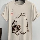 Men's Japanese Art Frog Print Cotton Casual T-Shirt