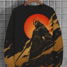 Men's Japanese Samurai Print Casual Sweatshirt