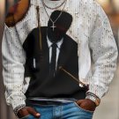 Men's Jazz Drummer Art Print Casual Sweatshirt