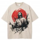 Men's Jesus Is King Art Print Casual T-Shirt