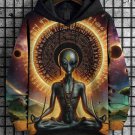 Men's Lazy Wizard Cat Art Print Hooded Sweatshirt