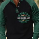 Men's Let The Shenanigans Begin St. Patrick's Day Casual Color Block Sweatshirt
