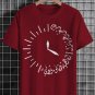 Men's Life Is Minutes And Seconds Calligraphy Art Print Cotton Casual T-Shirt