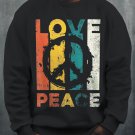 Men's Love and Peace Graphic Print Casual Sweatshirt