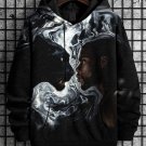 Men's Man and Black Panther Art Print Hooded Sweatshirt