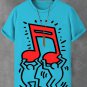 Men's Man Holding Musical Note Print Cotton Casual T-Shirt
