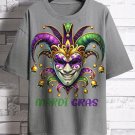 Men's Mardi Gras Clown Mask Art Print Casual T-Shirt
