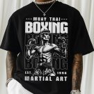 Men's Martial Art Muay Thai Boxing Illustration Print Casual T-Shirt