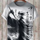 Men's Martial Arts Ink Calligraphy Painting Print Casual T-Shirt