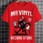 Men's Mr Vinyl Record Store Print Cotton Casual T-Shirt