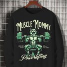 Men's Muscle Mommy Cat Powerlifting Art Print Casual Sweatshirt