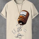 Men's Music Is Healing Print Cotton Casual T-Shirt
