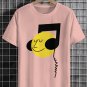 Men's Musical Note Fun Art Print Cotton Casual T-Shirt