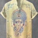 Men's Mystical Wisdom Ganesha Spiritual Art Linen Blend Shirt