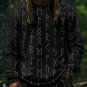 Men's Mythical Viking Runes Print Casual Sweatshirt