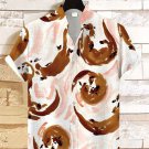 Men's Otter Watercolor Art Print Linen Blend Casual Shirt