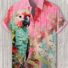 Men's Parrot Dripping Aesthetic Art Print Shirt