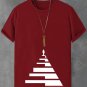 Men's Piano Key Stairs Art Print Cotton Casual T-Shirt